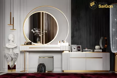 Bàn trang điểm gỗ Hoàng Đạt- BTD005