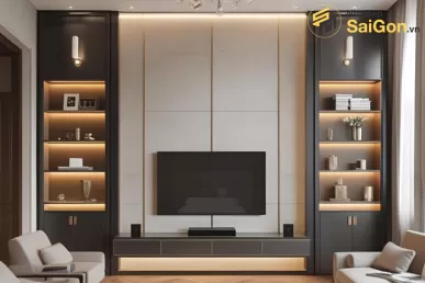 Kệ tivi gỗ hiện đại Hoàng Đạt - TV008