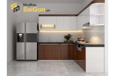 Tủ bếp chữ L - TBL002