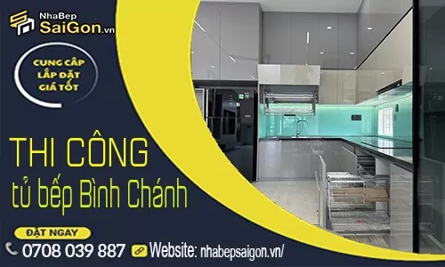 Thi Công Tủ Bếp Bình Chánh Uy Tín, Giá Xưởng, Thiết Kế Hiện Đại Theo Yêu Cầu