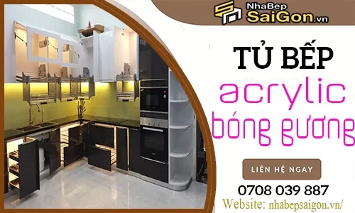 Tủ Bếp Acrylic Bóng Gương – Giải Pháp Nội Thất Hiện Đại Sang Trọng Cho Không Gian Bếp