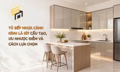 Tủ bếp nhựa cánh kính là gì? Cấu tạo, ưu nhược điểm và cách lựa chọn
