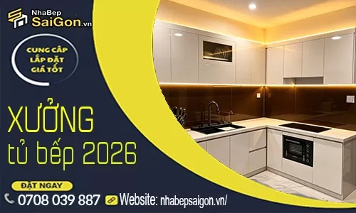 Xưởng Nội Thất Tủ Bếp Nhà Bếp Sài Gòn – Đơn Vị Thi Công Tủ Bếp Đẹp, Chất Lượng Tại TP.HCM