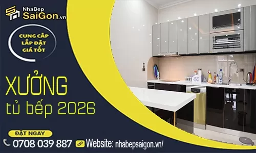 Xưởng sản xuất tủ bếp theo yêu cầu tại TP.HCM – Giải pháp thiết kế tối ưu cho không gian bếp hiện đại