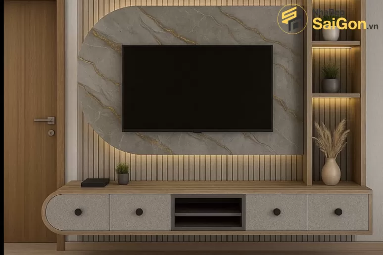 Kệ tivi gỗ hiện đại Hoàng Đạt - TV022