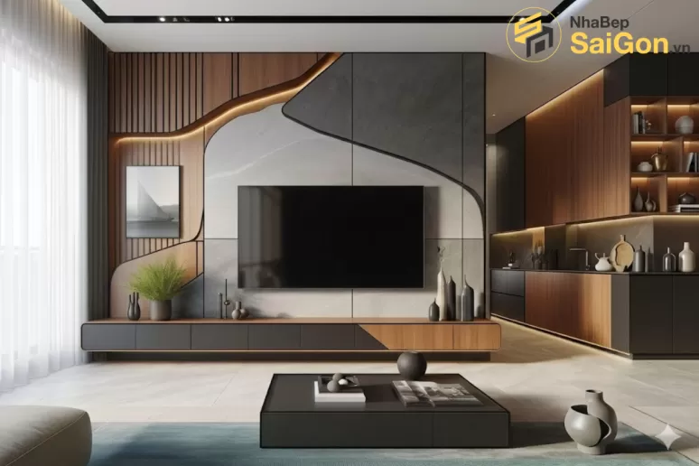 Kệ tivi gỗ hiện đại Hoàng Đạt - TV028