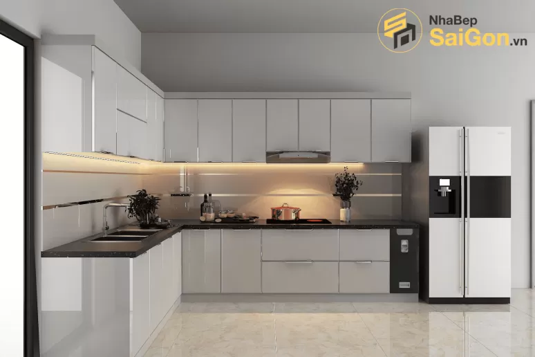 Tủ bếp chữ L - TBL029