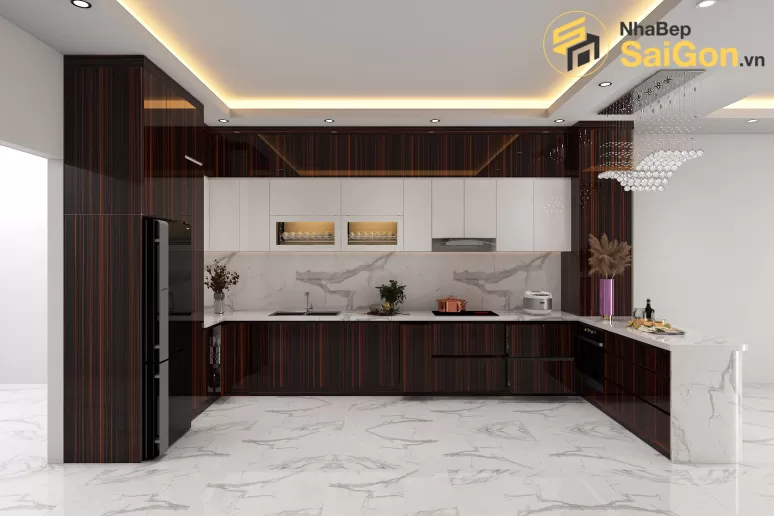 Tủ bếp chữ U - TBU004