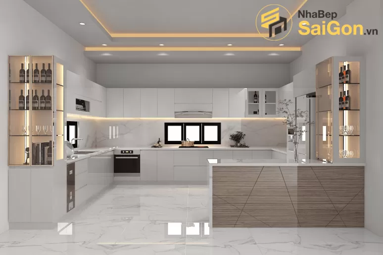 Tủ bếp chữ U - TBU008