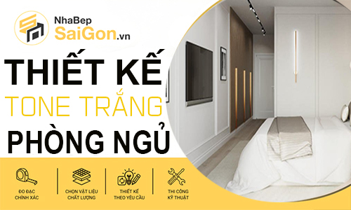 mẫu thiết kế phòng ngủ màu trắng