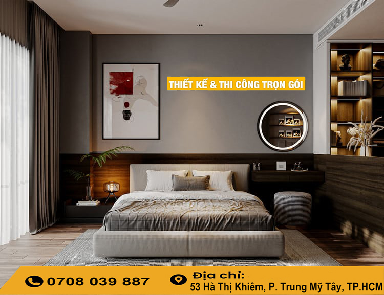Thiết Kế Phòng Ngủ Master Nhà Phố Hiện Đại