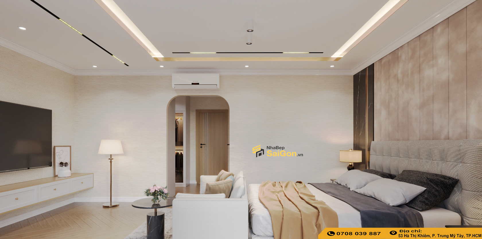 Thiết Kế Phòng Ngủ Tân Cổ Điển Hiện Đại