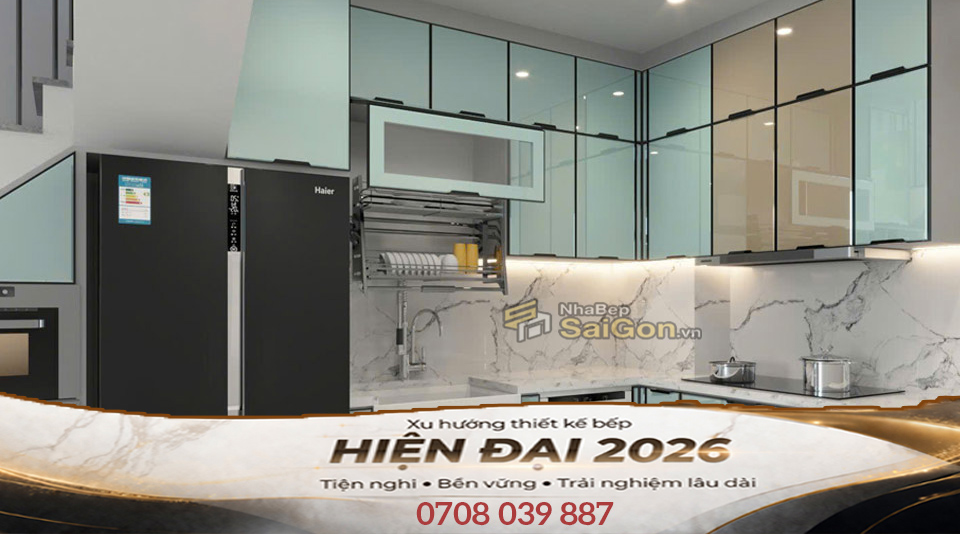 Mẫu Tủ Bếp Đẹp 2026