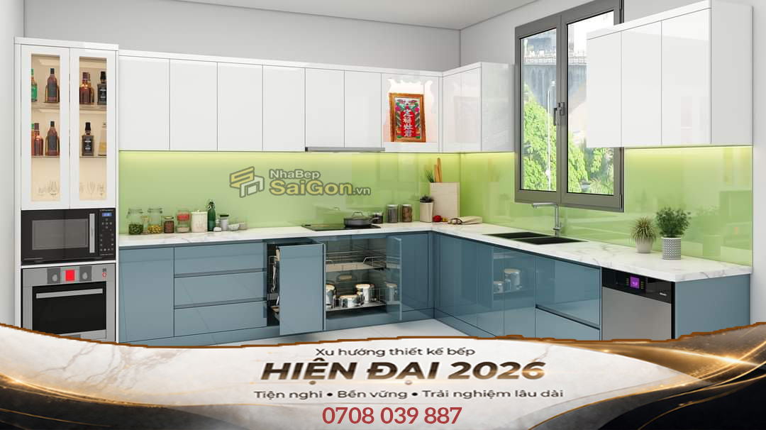 Tủ Bếp Acrylic Đẹp