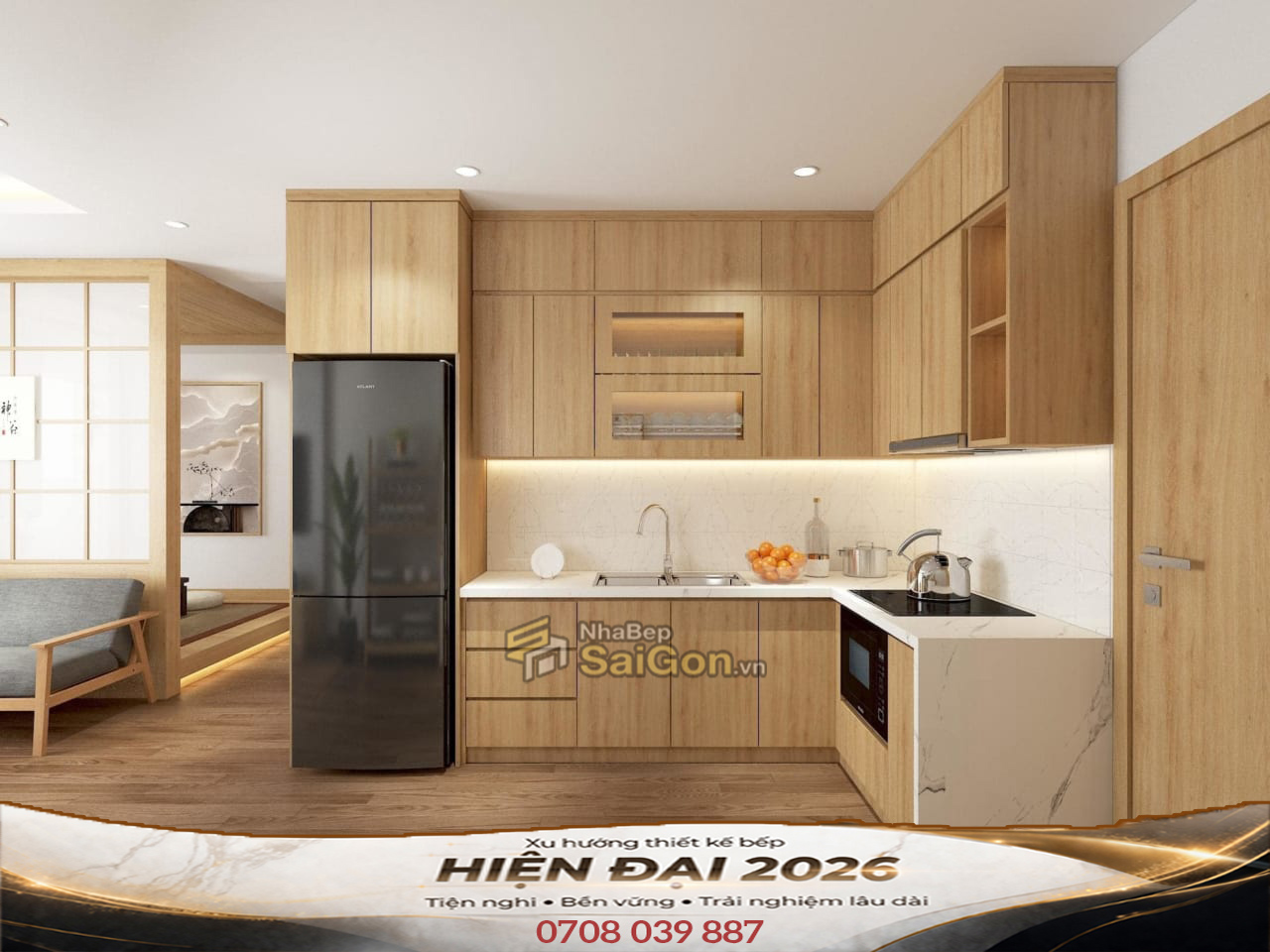 Tủ Bếp Laminate Đẹp