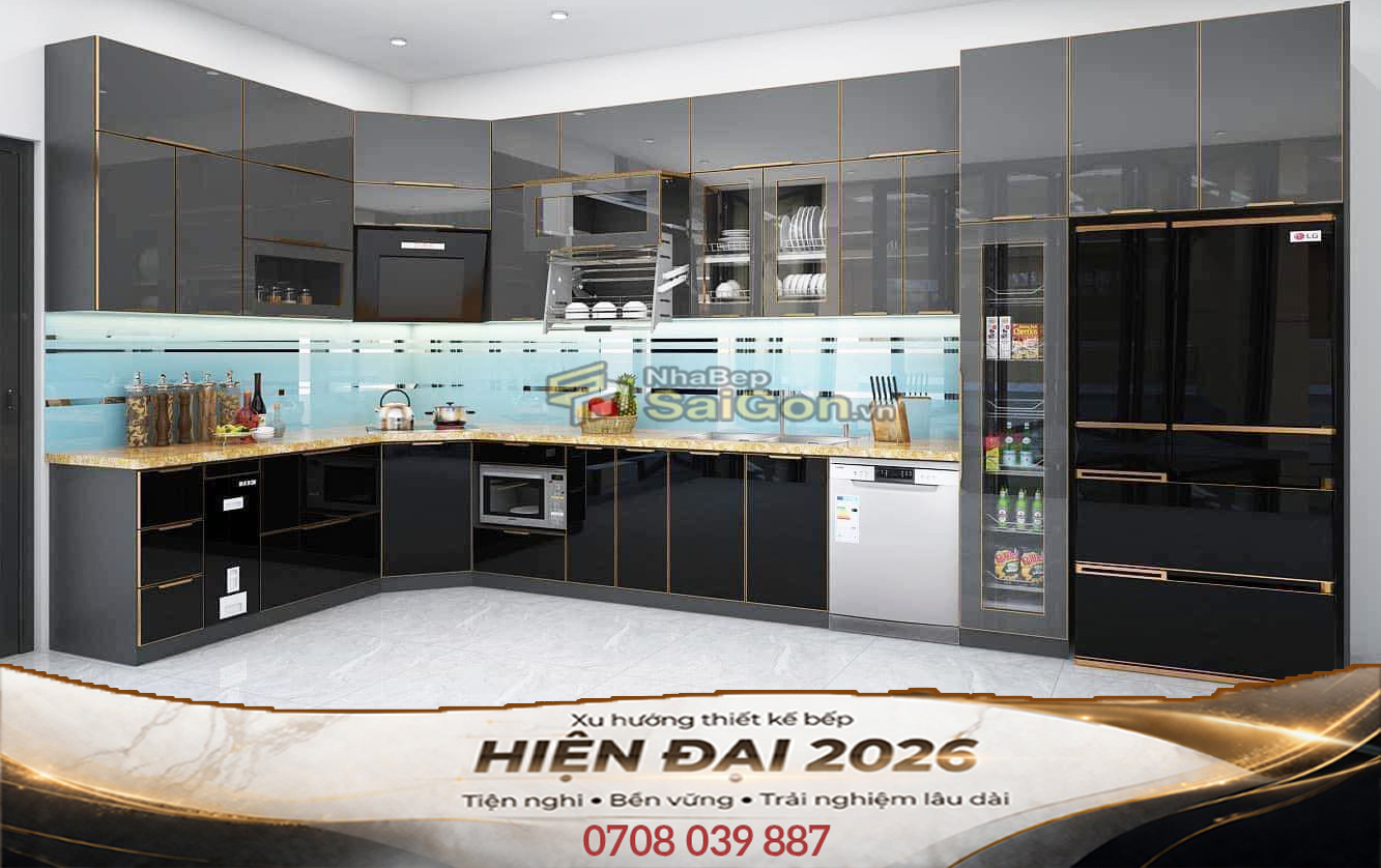 Mẫu Tủ Bếp Đẹp 2026
