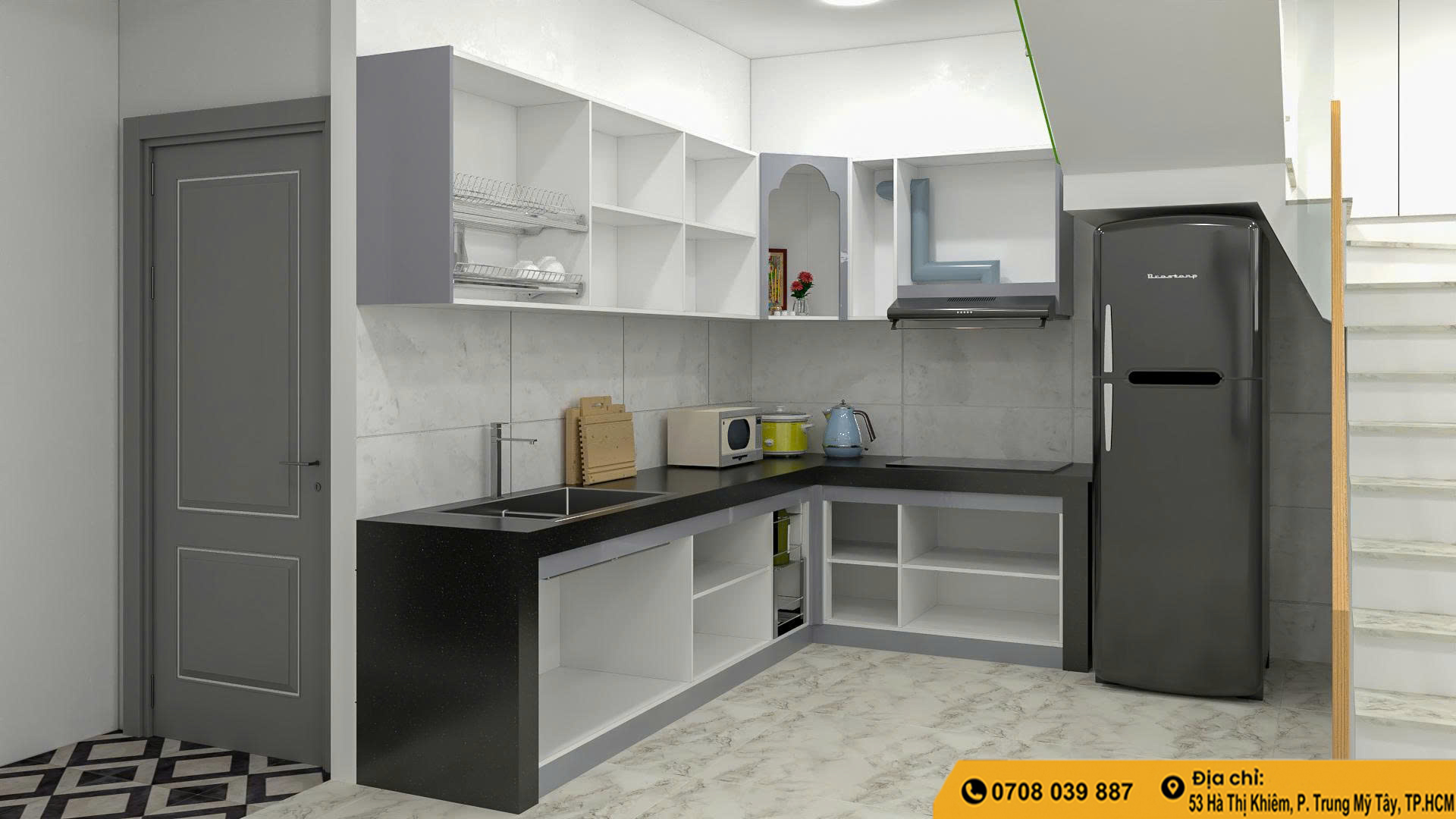 Bàn Giao Tủ Bếp Đan Bê Tông