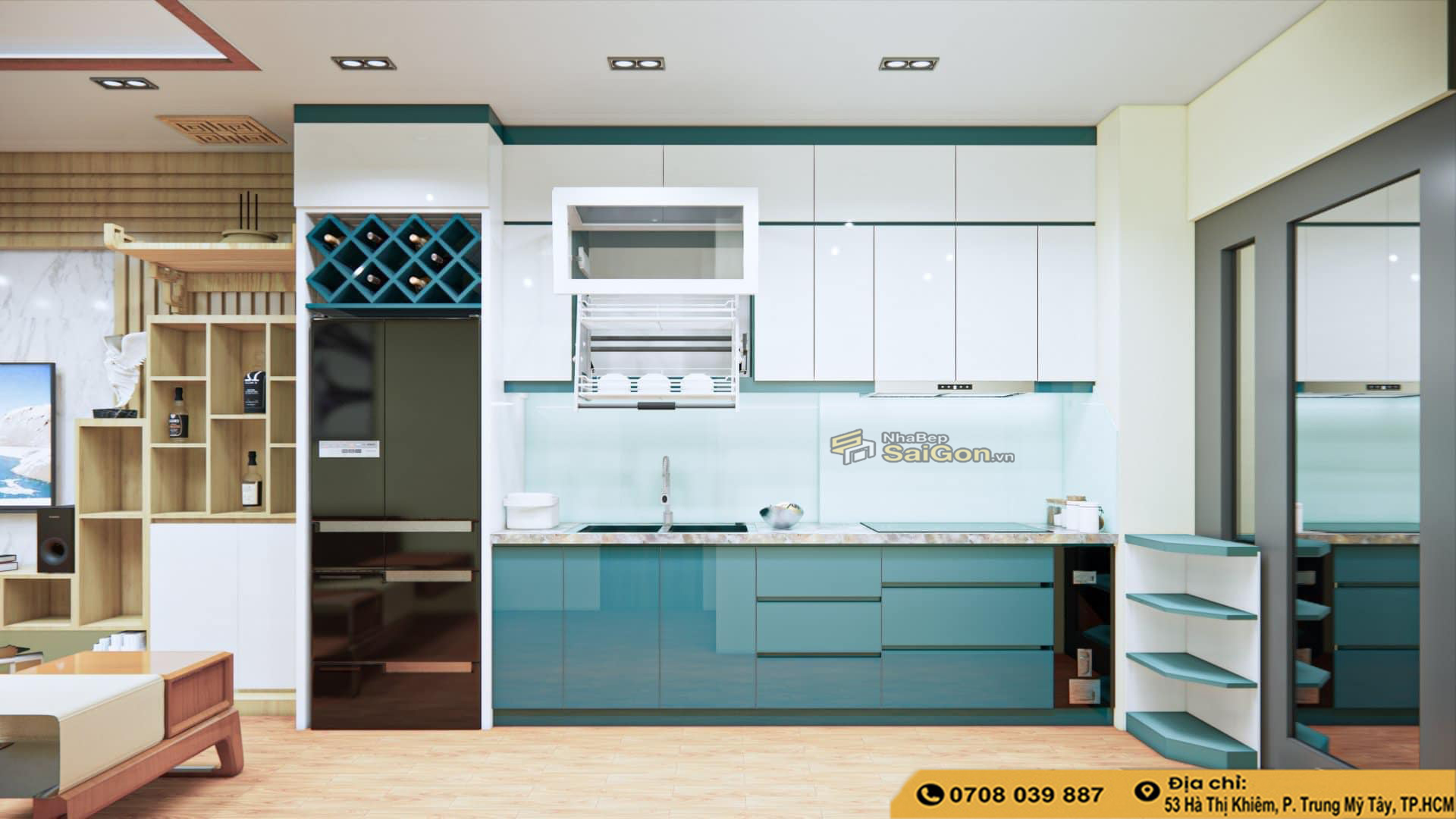Mẫu Tủ Bếp Chữ I Hiện Đại