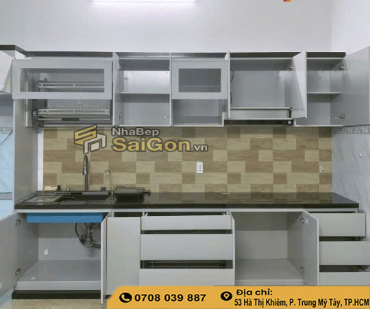 Mẫu Tủ Bếp Chữ I Hiện Đại