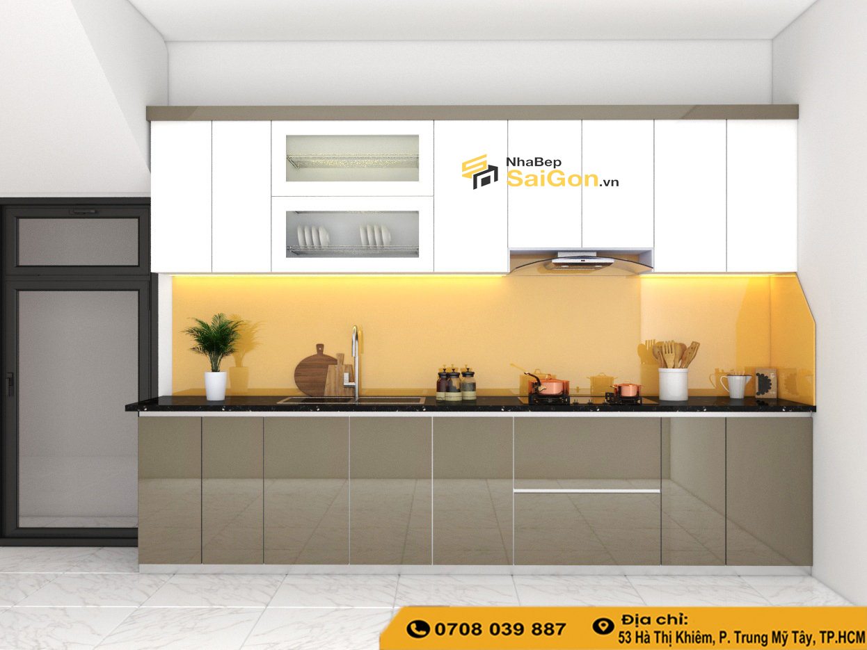 Tủ Bếp Acrylic Hiện Đại
