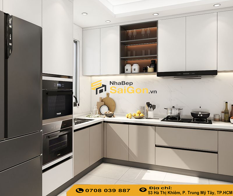 Tủ Bếp Gỗ Công Nghiệp Đẹp