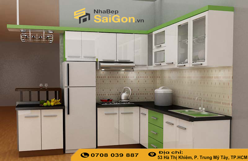 Mẫu Phòng Bếp Đẹp Đơn Giản