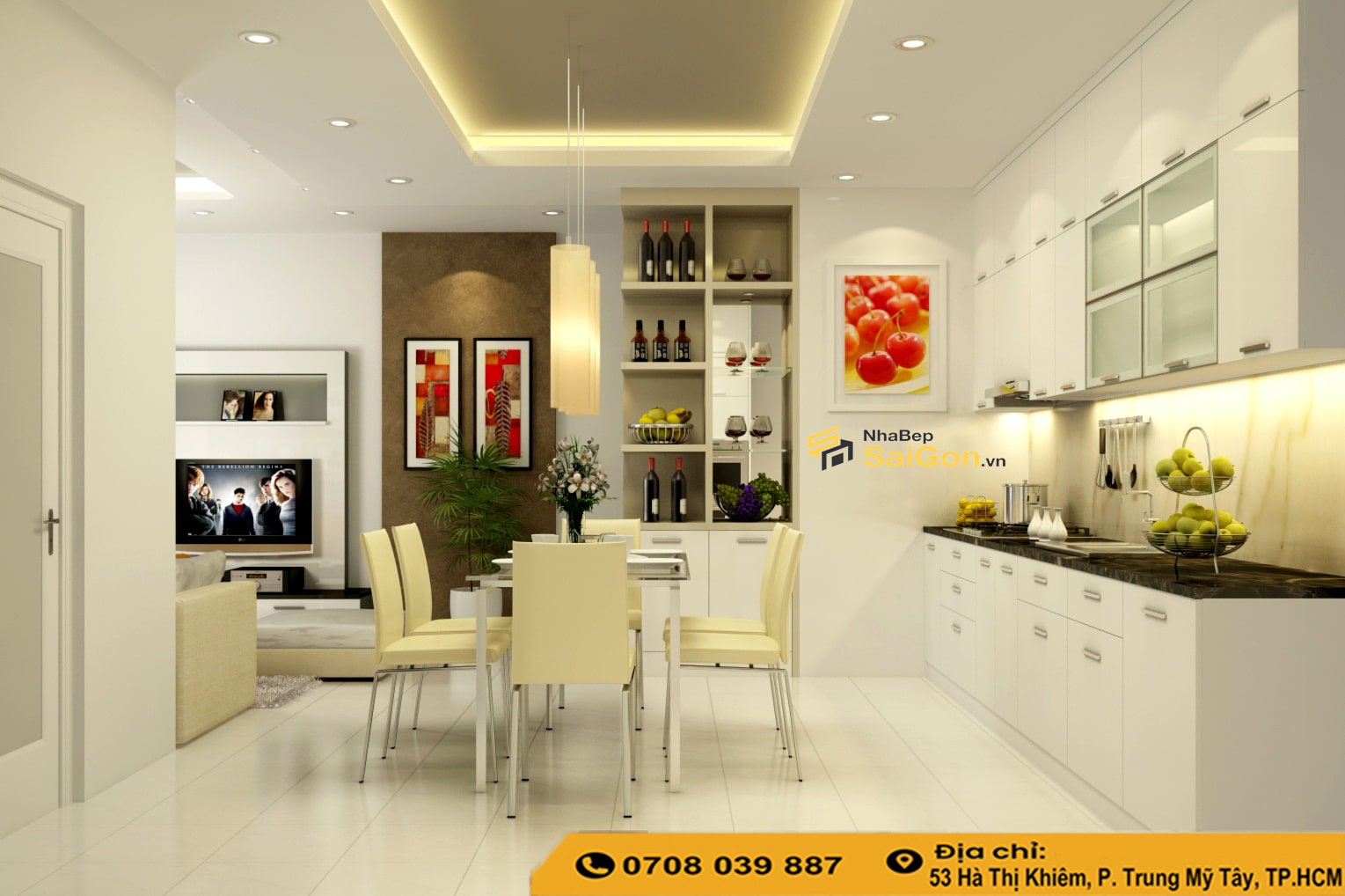 Mẫu Phòng Bếp Đẹp Đơn Giản