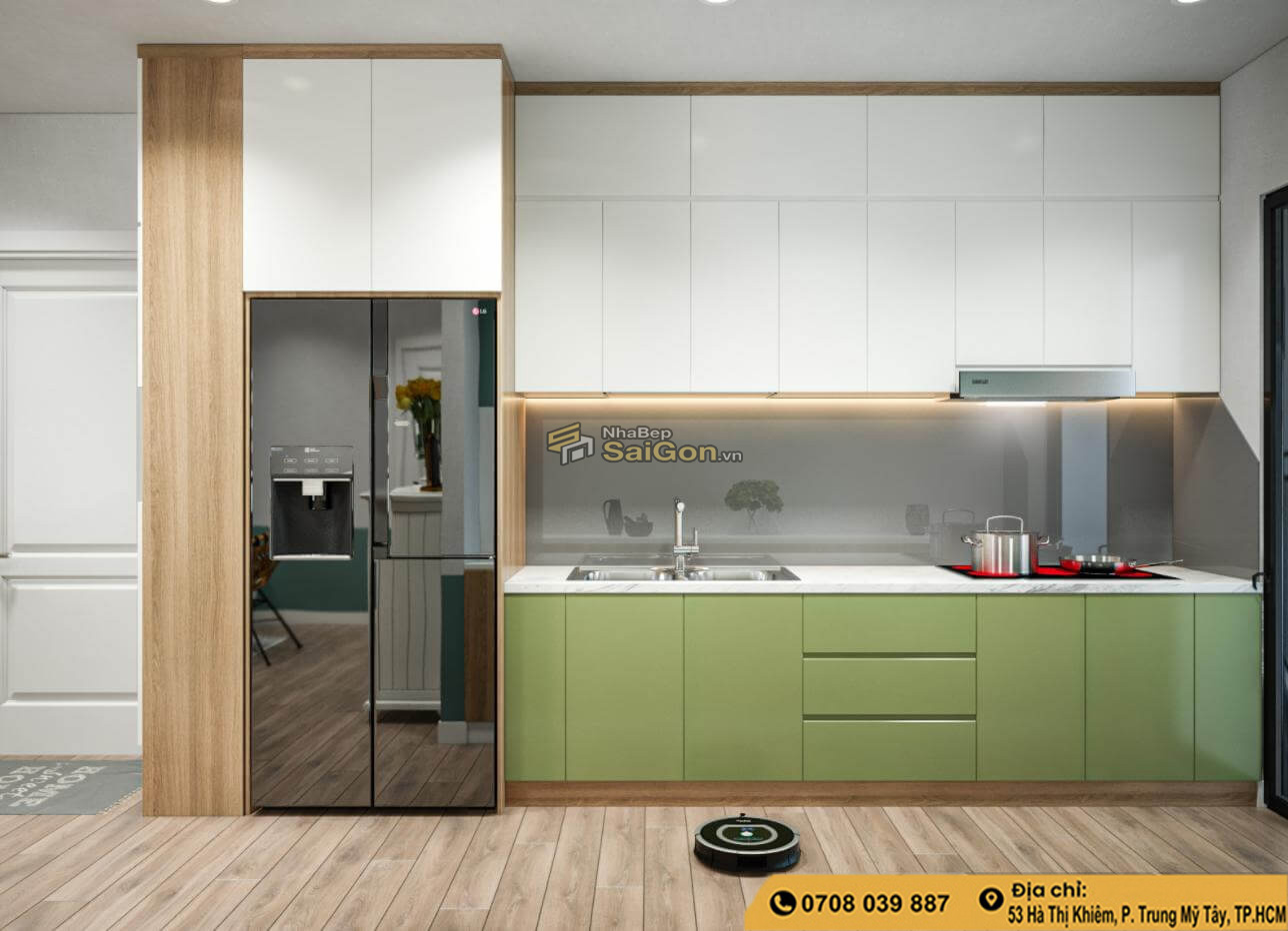 Mẫu Tủ Bếp Chữ I Hiện Đại