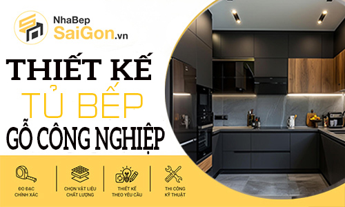 Tủ Bếp Gỗ Công Nghiệp Đẹp