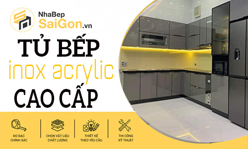 Tủ Bếp Inox Cánh Acrylic