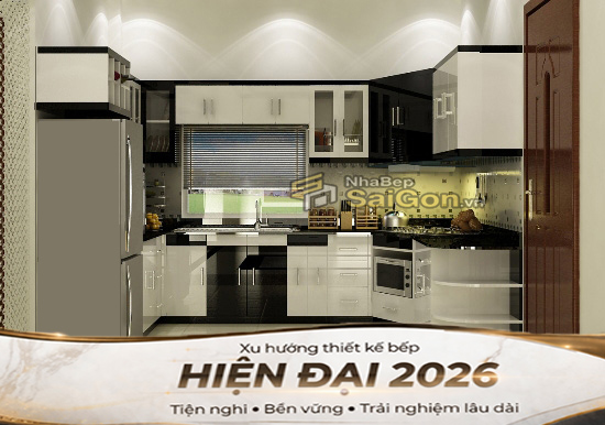 Mẫu Bếp Chữ U Đẹp