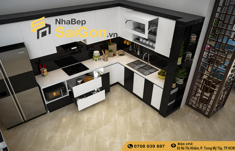 Mẫu Tủ Bếp Thông Minh Hiện Đại