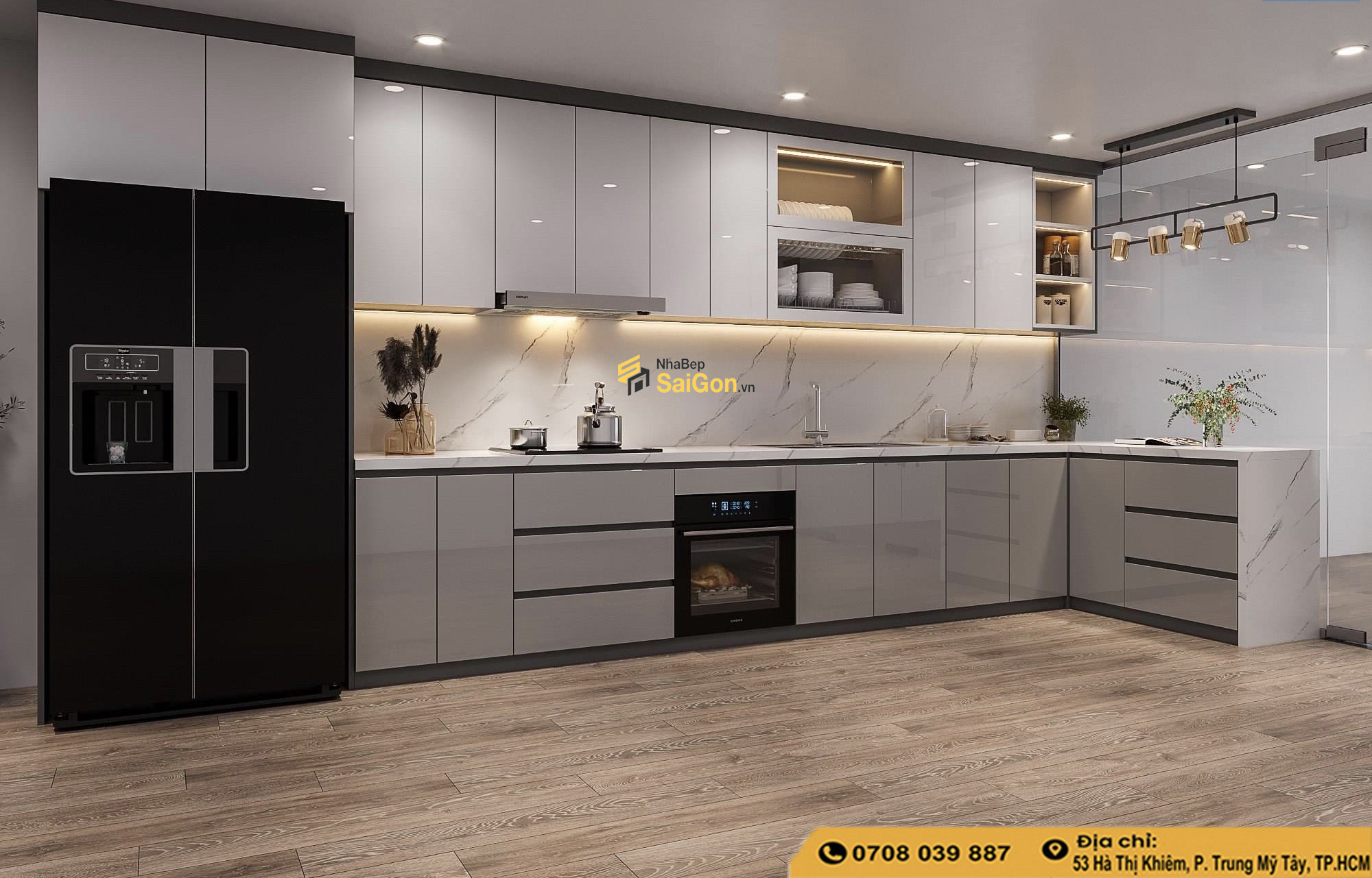 Tủ Bếp Chữ L Cho Nhà Nhỏ Tối Ưu Diện Tích