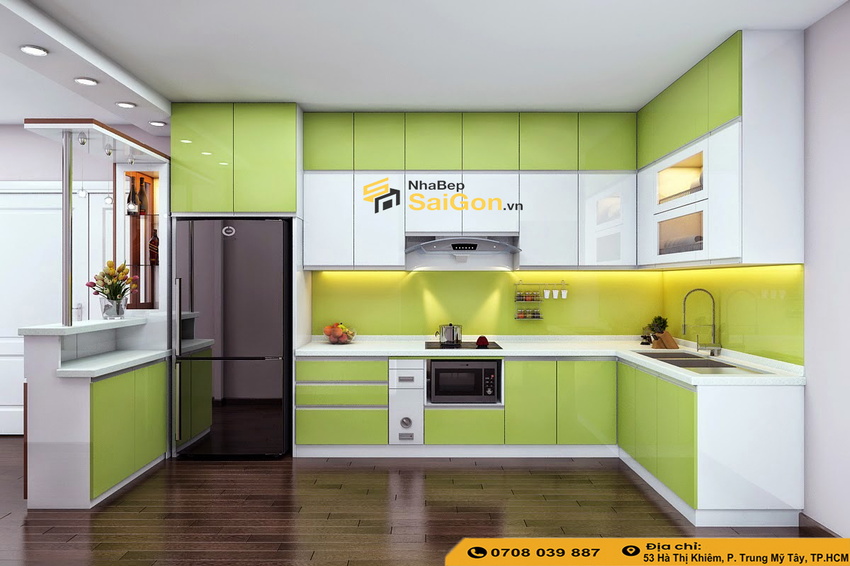 Tủ Bếp Acrylic Hiện Đại