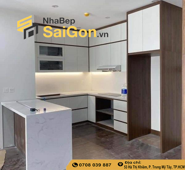 Mẫu Tủ Bếp Có Bàn Đảo