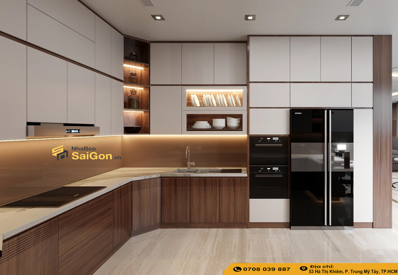 Tủ Bếp Gỗ Công Nghiệp Đẹp