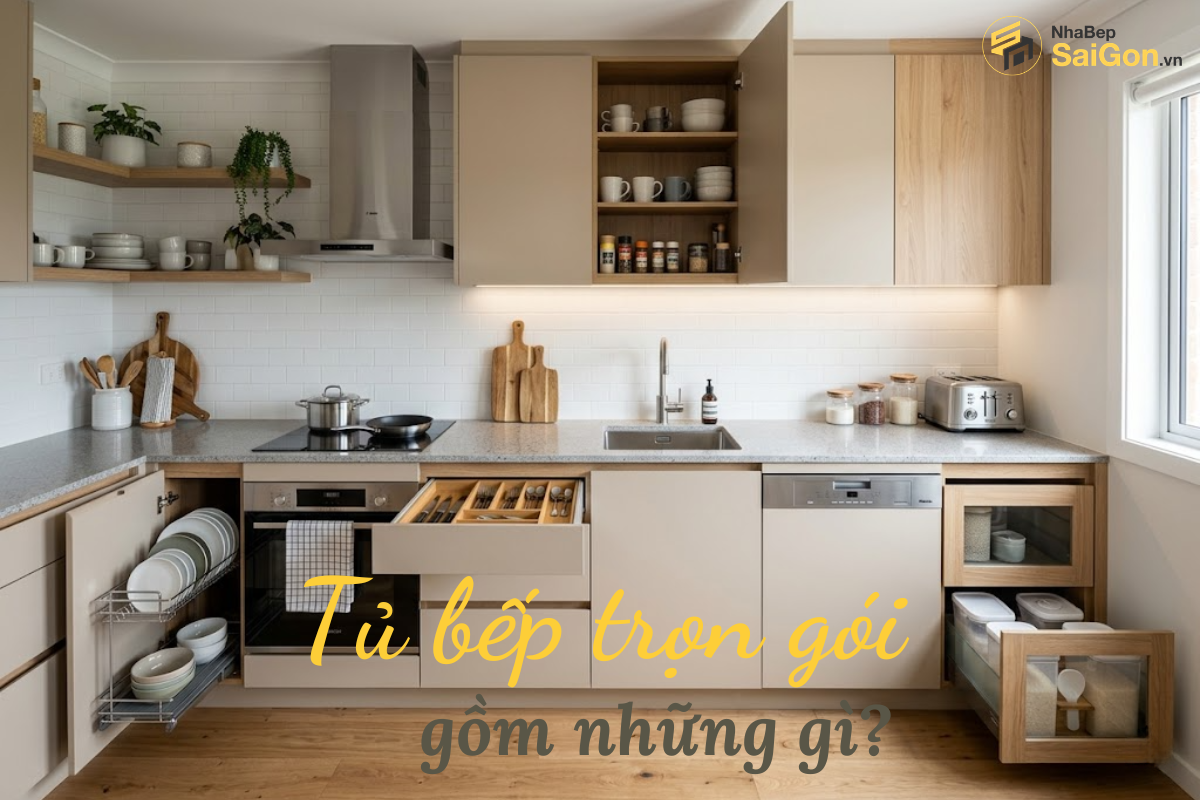 Tủ bếp trọn gói gồm những gì?