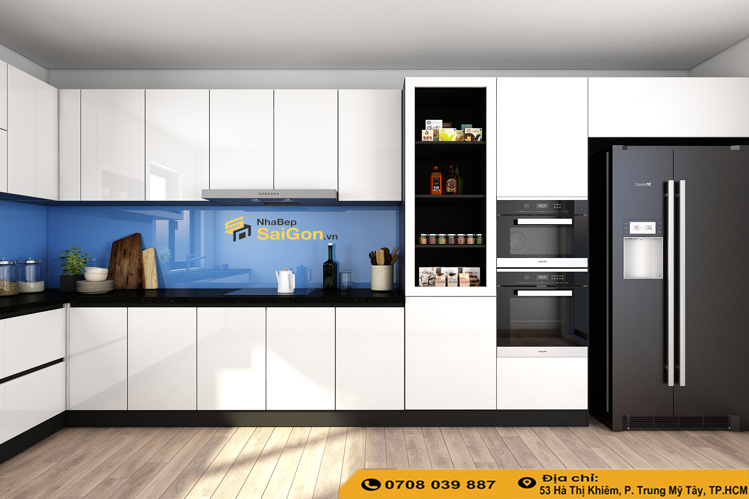 Tủ Bếp Acrylic Hiện Đại