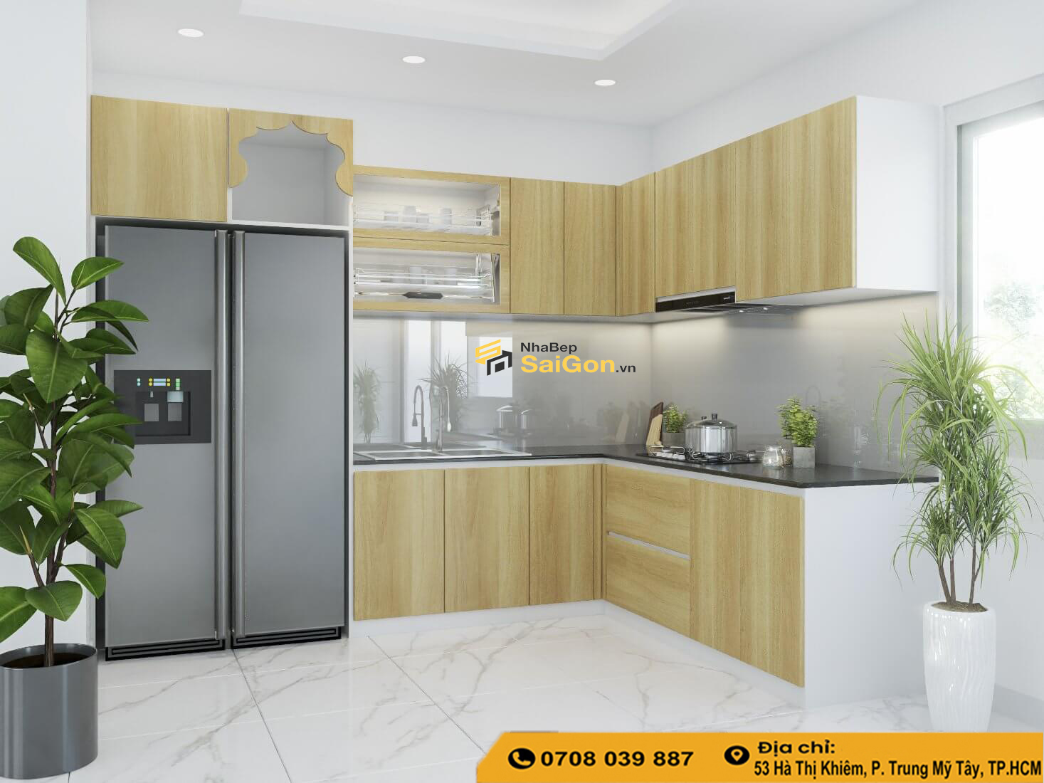 Tủ Bếp Gỗ Công Nghiệp Đẹp