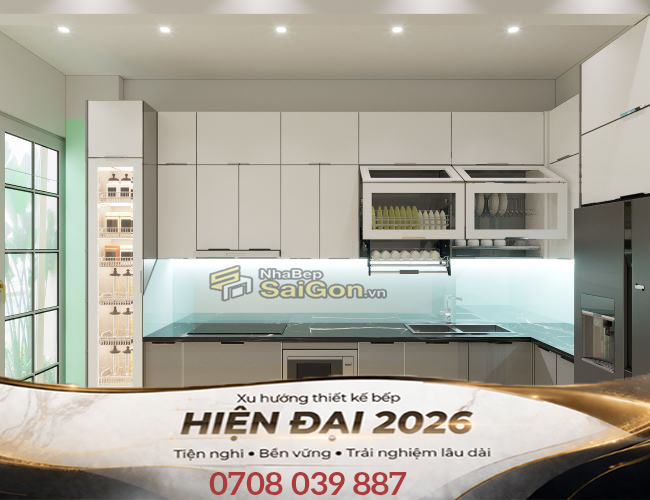 Mẫu Bếp Chữ L Đẹp