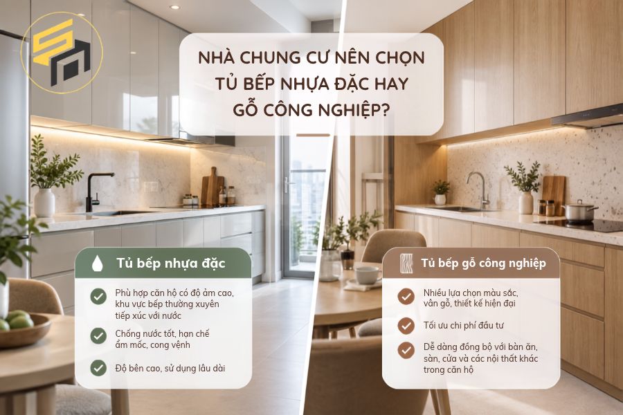 Phối hợp nhựa đặc và gỗ công nghiệp để cân bằng độ bền, chi phí và thẩm mỹ