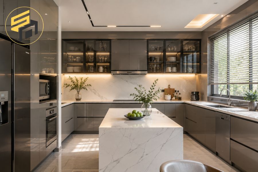 Tủ bếp Củ Chi cho nhà phố thị trấn