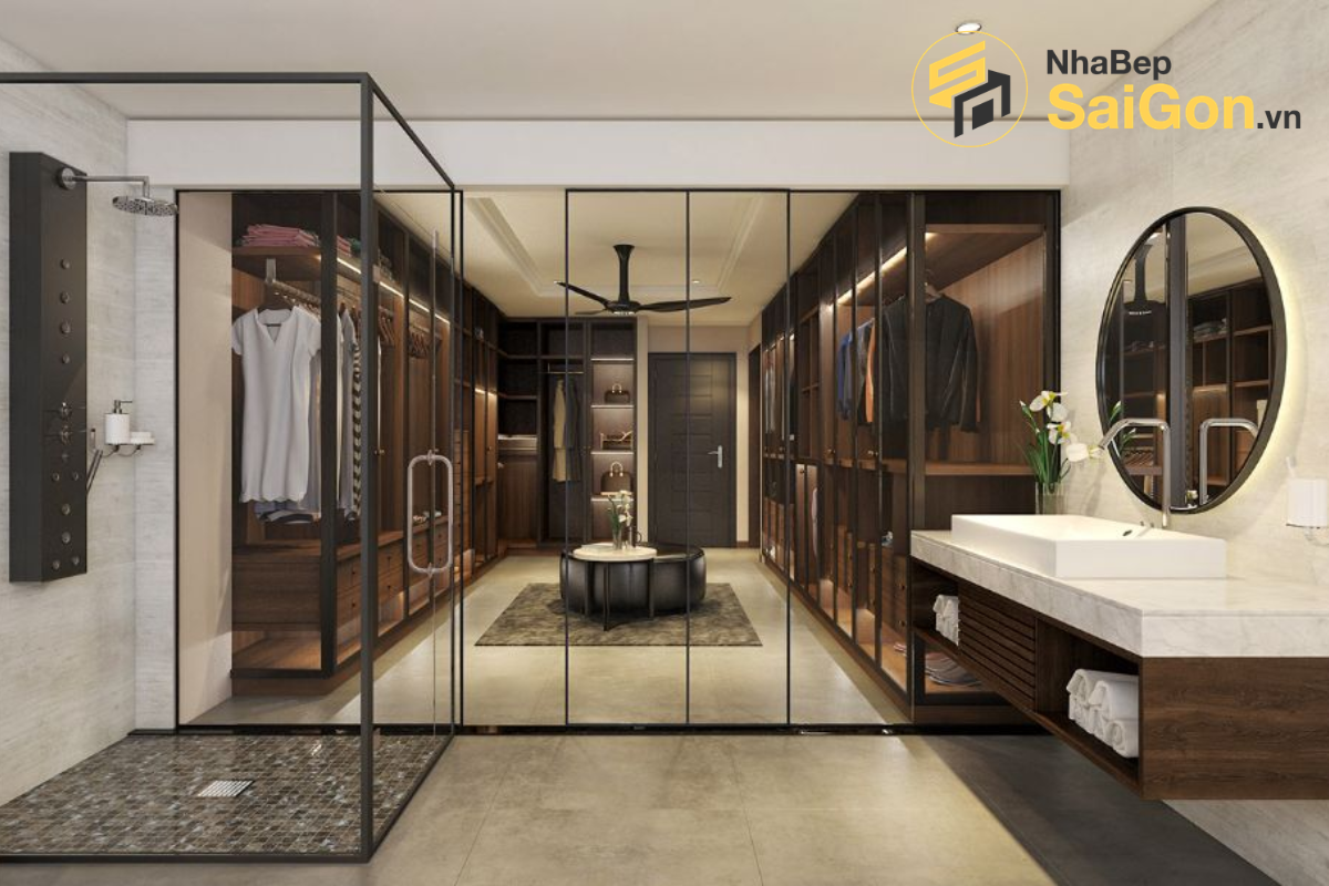 Phòng thay đồ kính cường lực