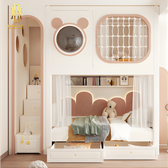 Giường tầng thông minh hiện đại Hoàng Đạt - GT015