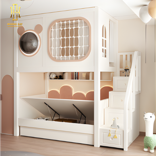 Giường tầng thông minh hiện đại Hoàng Đạt - GT015