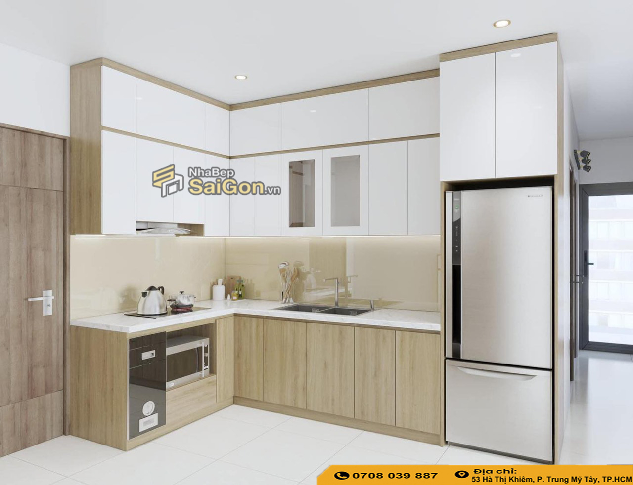 Tủ bếp nhựa laminate đẹp