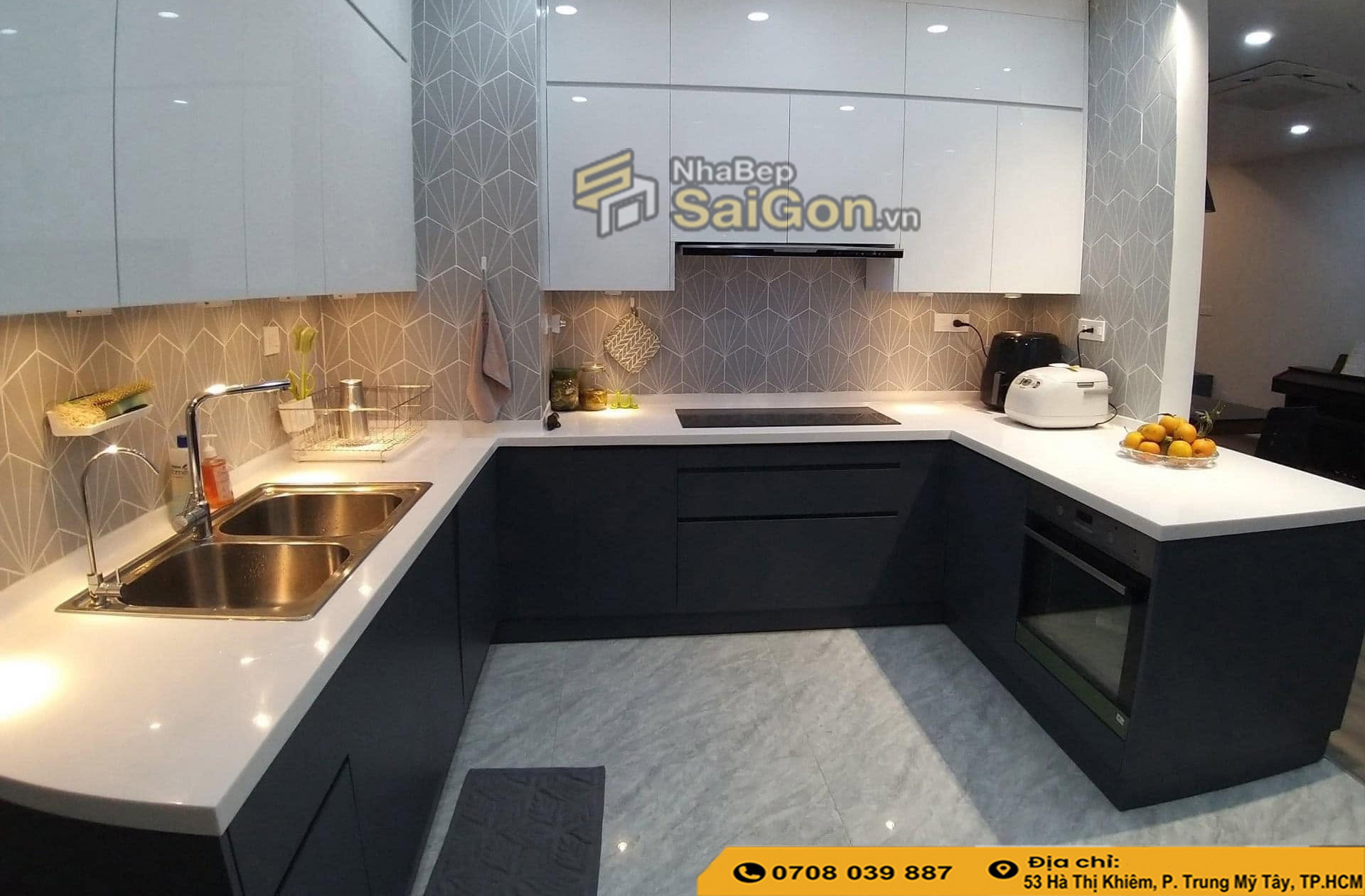 Tủ bếp nhựa chữ U