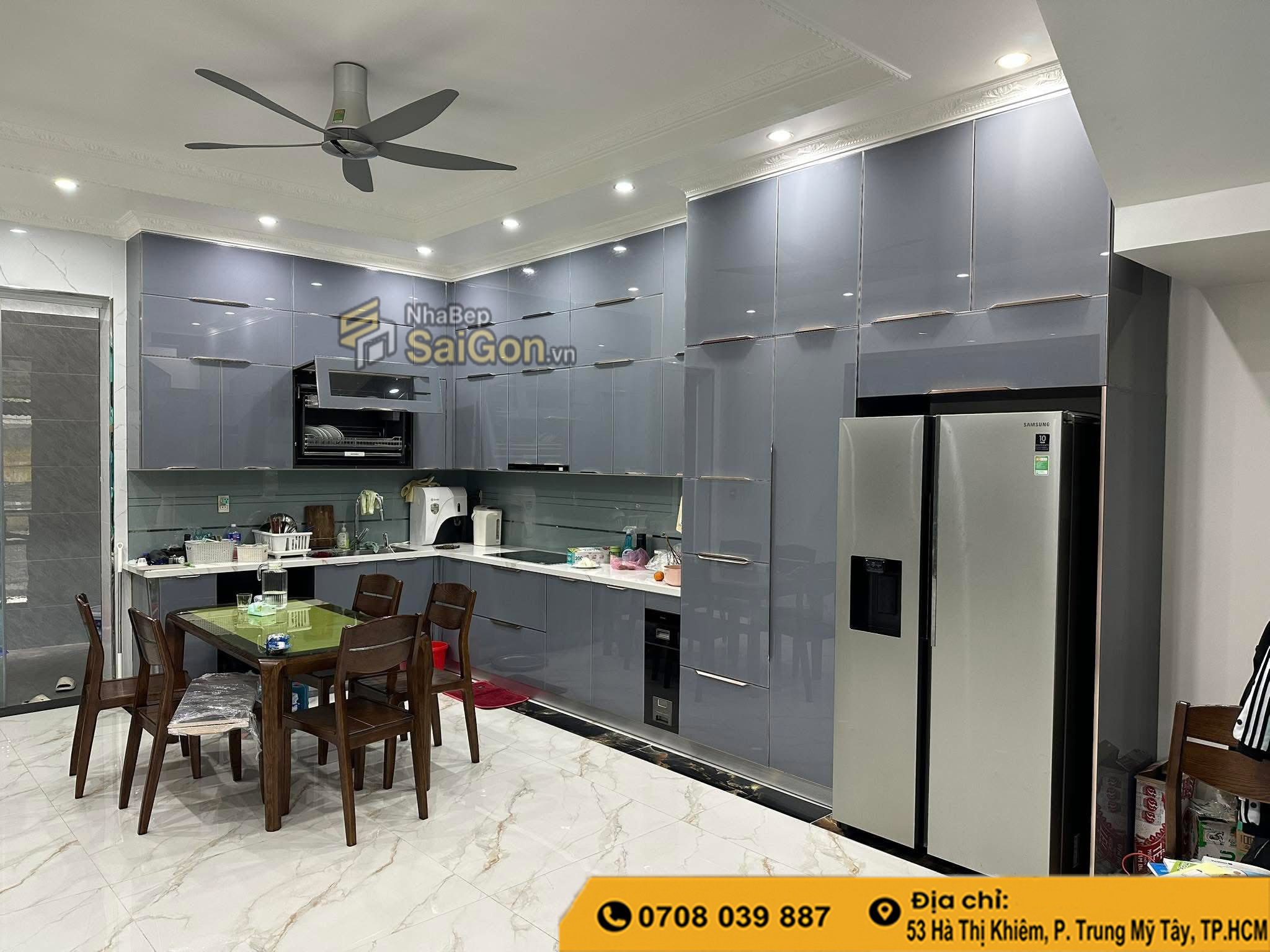 Tủ bếp nhựa laminate