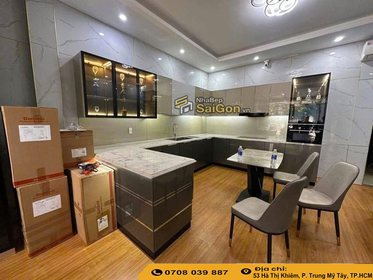 Tủ bếp nhựa acrylic đẹp