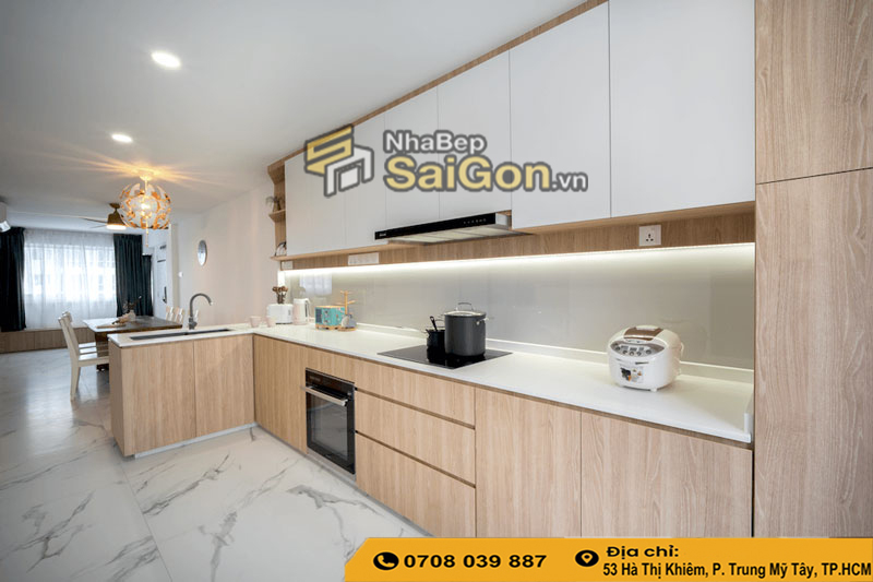 Tủ bếp nhựa laminate đẹp